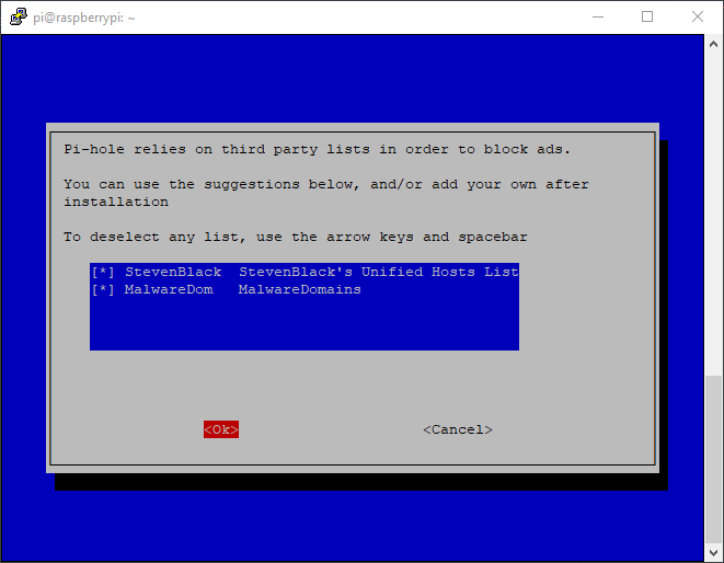 Pi-hole blacklist